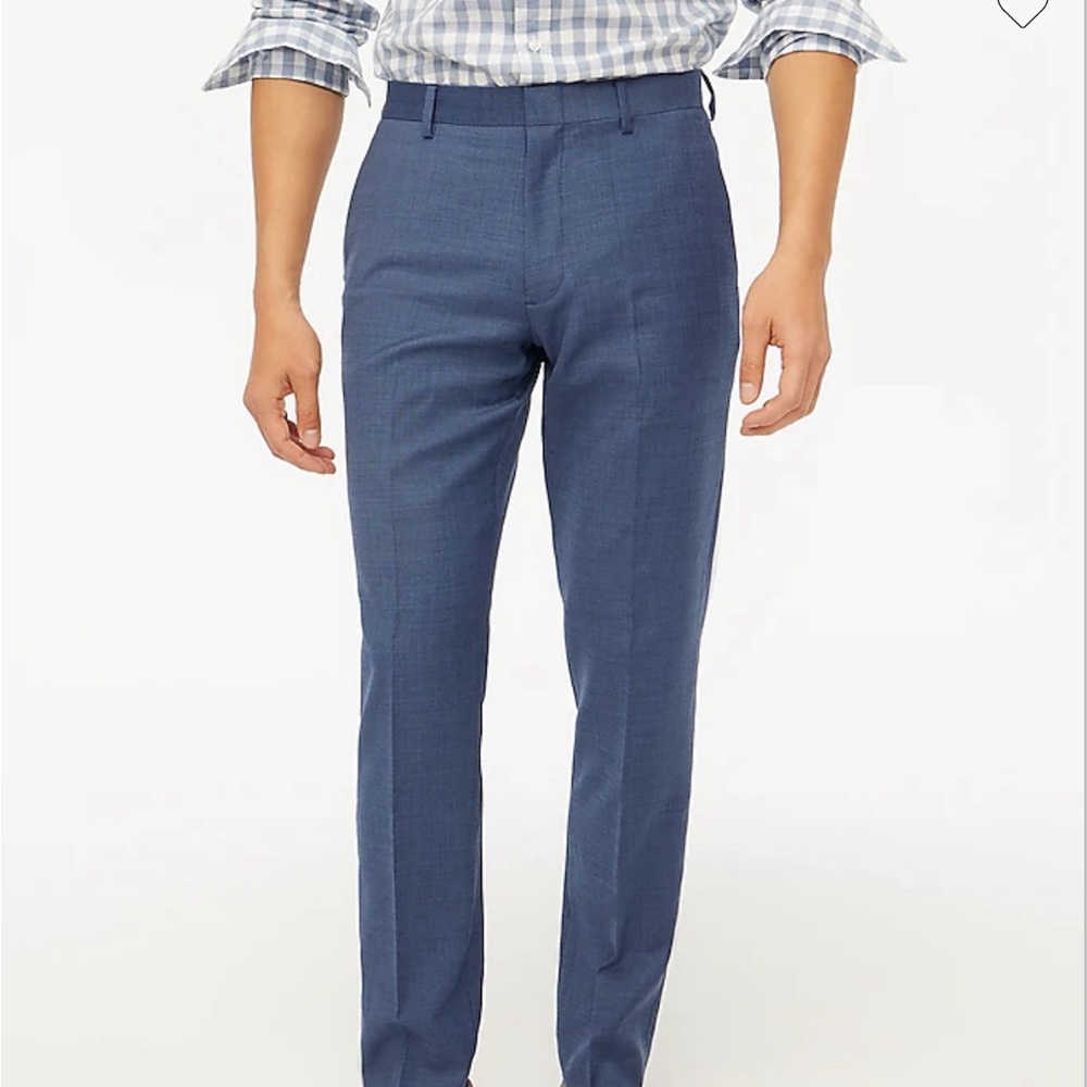 Slim Thompson Suit Pants in worsted wool - Marina Blue